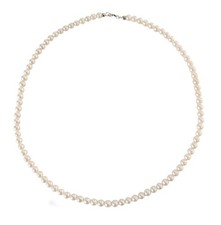 Collana Girocollo da donna Kioto perle bianche naturali coltivate e oro 18 kt