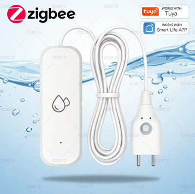 Tuya ZigBee 3.0 Leckagealarm Melder Wasserlecksensor Überlauf Hochwasser App