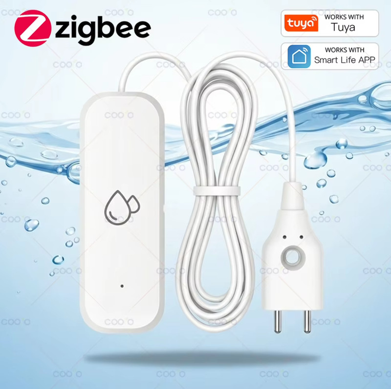 Tuya ZigBee 3.0 Leakage Alarm Detector Water Leak Sensor Overflow Flood App