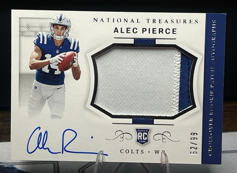 2022 National Treasures Alec Pierce RPA AUTO /99 Rookie NT Crossover