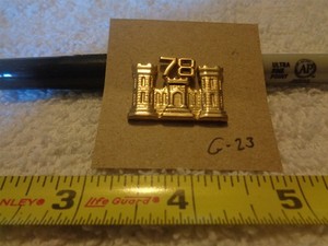 78th Engineer Regiment Officer Collar Insignia (DRAW#Z10)