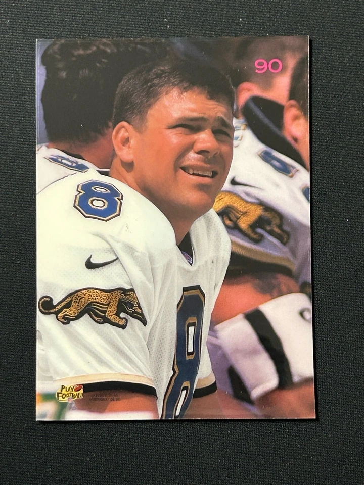 1996 Playoff Contenders Genuine Leather - Mark Brunell #90 Jax Jaguars - Image 2 of 2