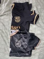 Boys Football Shirt Bundle Of Barcelona And CR7 Official Tops Age 9-10 VGC (337)
