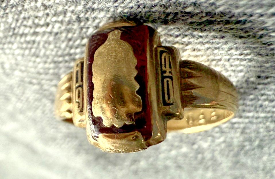 Vintage Art Deco 10k Solid Gold Ruby Fraternal Sc… - image 16