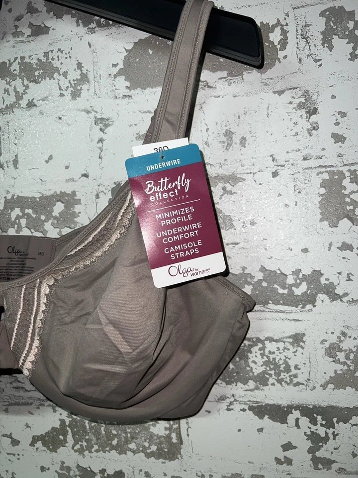 NWT! Olga by Warner's Butterfly Effect Collection Bra Underwire Size 38D - Image 3 of 4