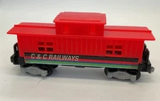 C&C Railways - Caboose Train Car - Red - 5” Long