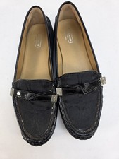 Coach Frida Women's Loafer Shoes Black Cs Size 9 Style A2163 With A Box