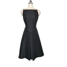 David Meister Black Fit and Flare Audrey Hepburn Cocktail Midi Dress| 6