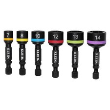 Klein Tools 32926SM Magnetic Power Nut Setter Set 2in Metric 6-Piece