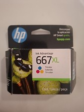 HP 667XL Tri-Color Original Ink Cartridge Exp 10/2027