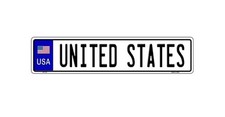 Usa United States Euro Size 20.5 X 4.5 Metal Car Novelty License Plate Tag