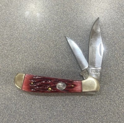 Walnut bone handle saddlehorn 2 Blade Folding Pocket Knife SW Sharp Stainless