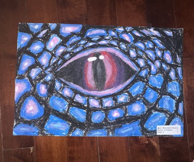 The Dragon s Gaze   Fantasy Reptile Eye Art (original painting) no copies