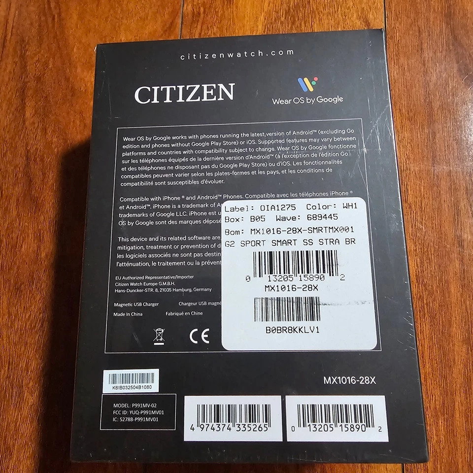 Citizen CZ Smart Touchscreen Brown Leather Smart Watch 44MM MX1016-28X - Image 3 of 3