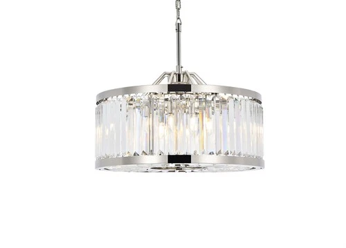 Urban Classic Chelsea 8-Light Metal Royal Cut Chandelier - Polished Nickel - Picture 1 of 9