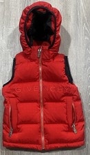Luxury Givenchy puffer vest in a bold red.