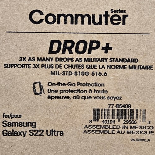 Coque OtterBox Commuter Series pour Samsung Galaxy S22 Ultra - Noir - Photo 3 sur 3