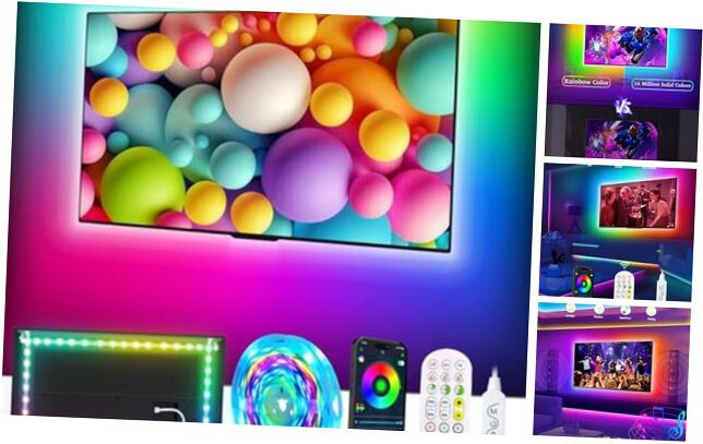 Smart TV LED Backlight,16.4FT ICRGB LED Lights for TV,for 50-70 Inch,with-image