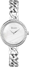 Orologio donna Accurist Jewellery con quadrante bianco e bracciale argento 78007