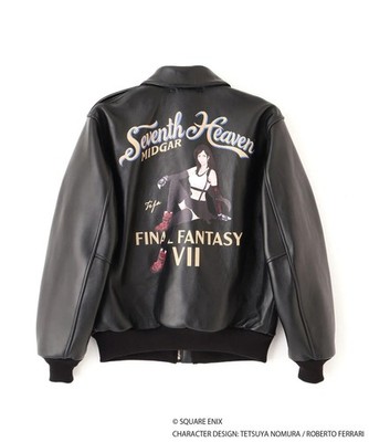 ジャケット・アウター archive heaven and earth leather jacket Final Fantasy VII Remake x Avirex A-2 Leather Jacket Tifa Seventh