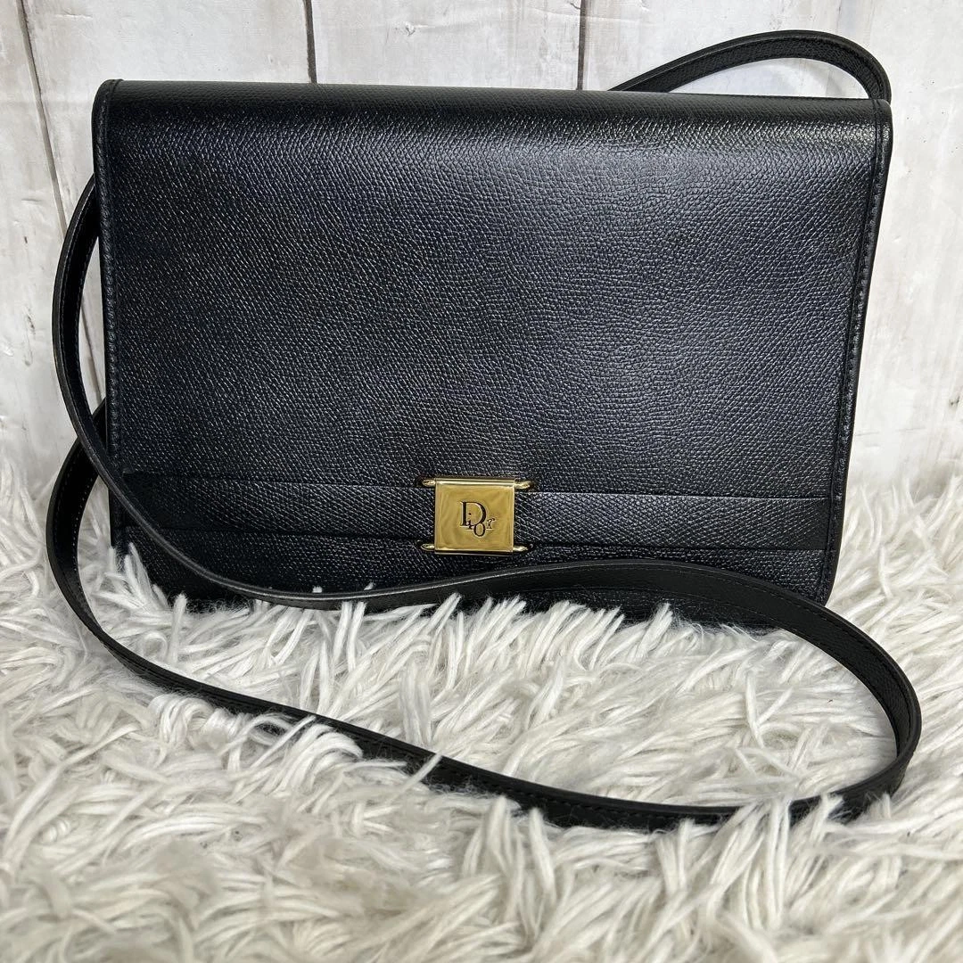 Sac bandoulière Christian Dior noir logo 9,4 pouces