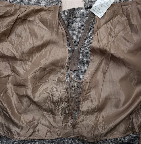 French Vintage Academia Brown Wool Blend Straight Midi Skirt Women's Size 12 - Picture 10 of 10