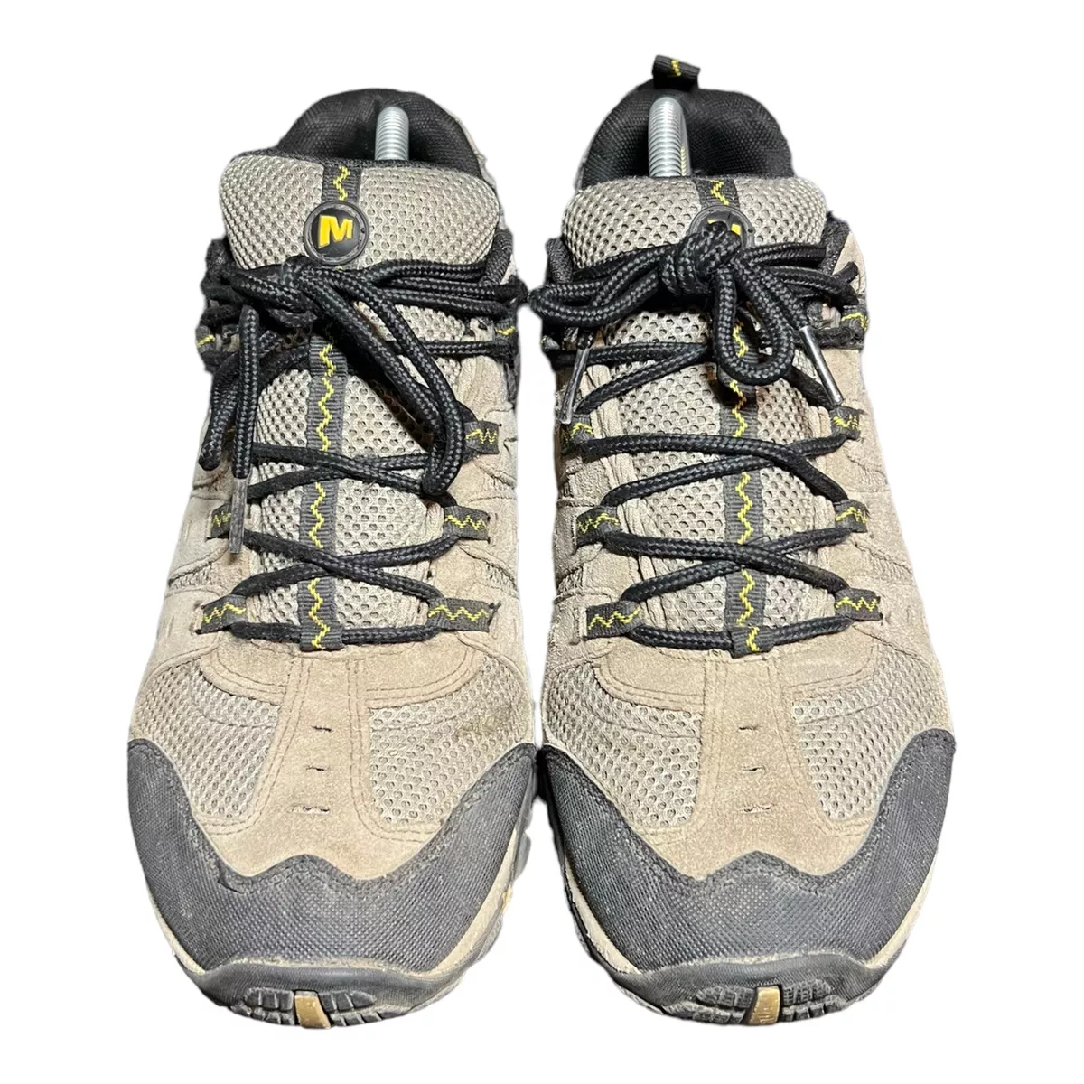 Merrell Brown Boulder Outdoors Trail Hiking Lace Up Mens Shoes Size 9 J321297C