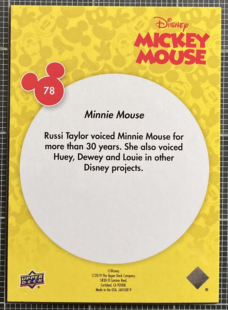 2019 Upper Deck Disney's Mickey Mouse #78 MINNIE MOUSE in