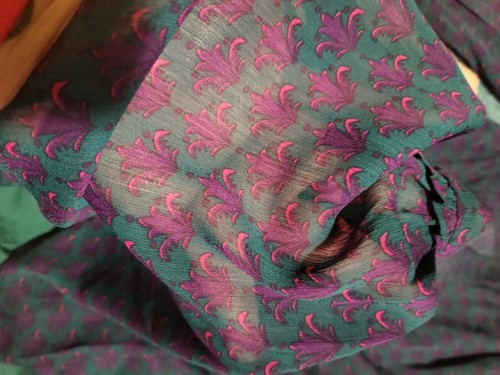 NWT Girl M(7/8) Colorful Planet Long Dress Full Length Sheer Layer Purple Teal - Picture 4 of 9