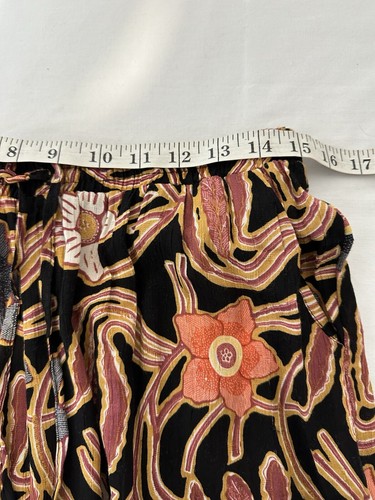 Christian Siriano Pants Medium Boho Tropical Palazzo Floral Party Travel 30x28 - Picture 9 of 12