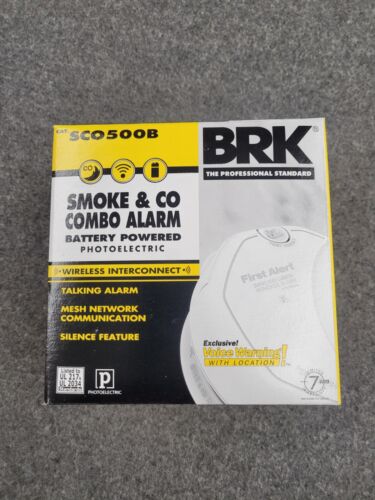 BRK SCO500B Wireless Interconnected Photoelectric Smoke and CO Combo Alarm