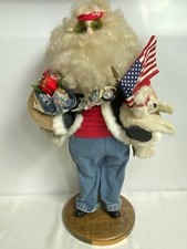 Myra Heintzelman Handmade Folk Art Santa Big Nick Biker Santa LTD 116/500 1995