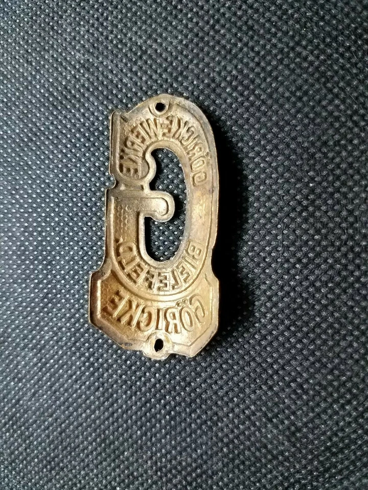 Antiguo emblema insignia cabeza bicicleta bicicleta bicicleta original preguerra GORICKE Foto 2 de 4