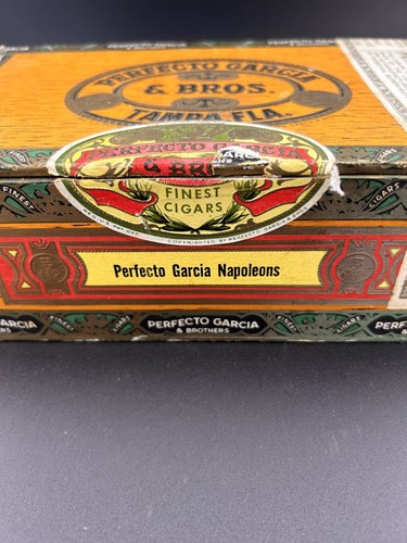 Vintage Perfecto Garcia & Bros Napoleon’s Tampa FL Cigar Box Cardboard - Picture 3 of 9