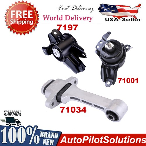 CF AUTO Engine & Transmission Mount Set (3-Piece) For Kia Optima 2011-2015 2.4L – Steel, Direct Fit
