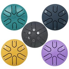 3 Inch 6-Tone Steel Tongue Drum Mini Hand Pan Drums with Drumsticks Percussion