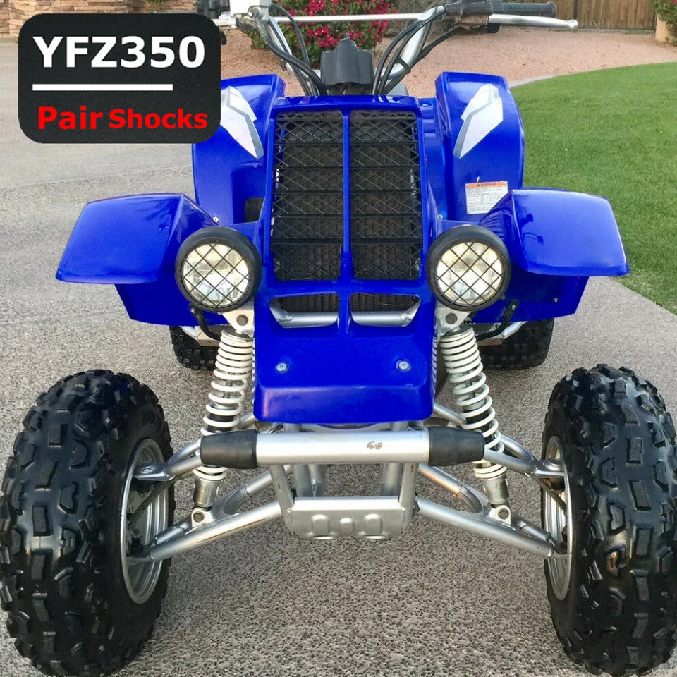 Par Amortiguadores Delanteros Resorte Blanco Para Yamaha Banshee YFZ 350 1987-2006 ATV Foto 3 de 4