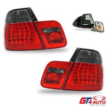 Smoke Led Rear Brake Tail Light Pair For 99-01 Bmw E46 325i330i323i328i 4dr Smoke Led Rear Brake Tail Light Pair For 99-01 Bmw E46 325i330i323i328i 4dr
