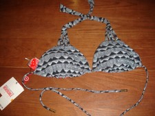 RED CARTER NWT 93 REVERSIBLE GEOMETRIC TRIANGLE STRAPPY HALTER BIKINI TOP - S
