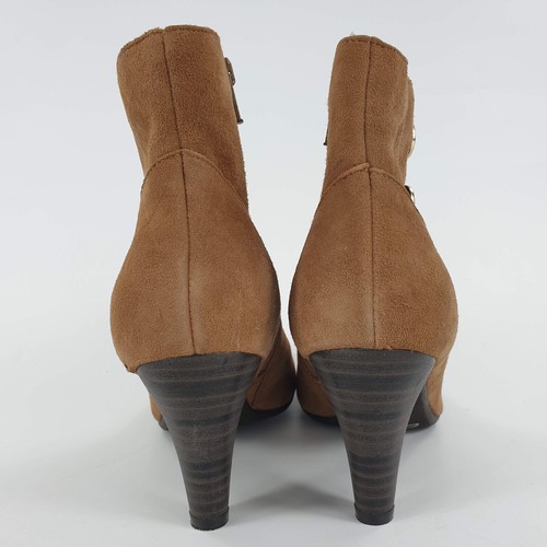 Clarks Botines Marrón Gamuza Cuero Tacones Talla 4 - Imagen 10 de 16