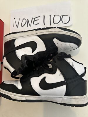 Nike Dunk High Retro Men\'s 9.5 Black White Panda Athletic Sneakers DD1399-103 NIKE DUNK HIGH BLACK AND WHITE PANDA DD1399-103 Men US 11.5  main image 2