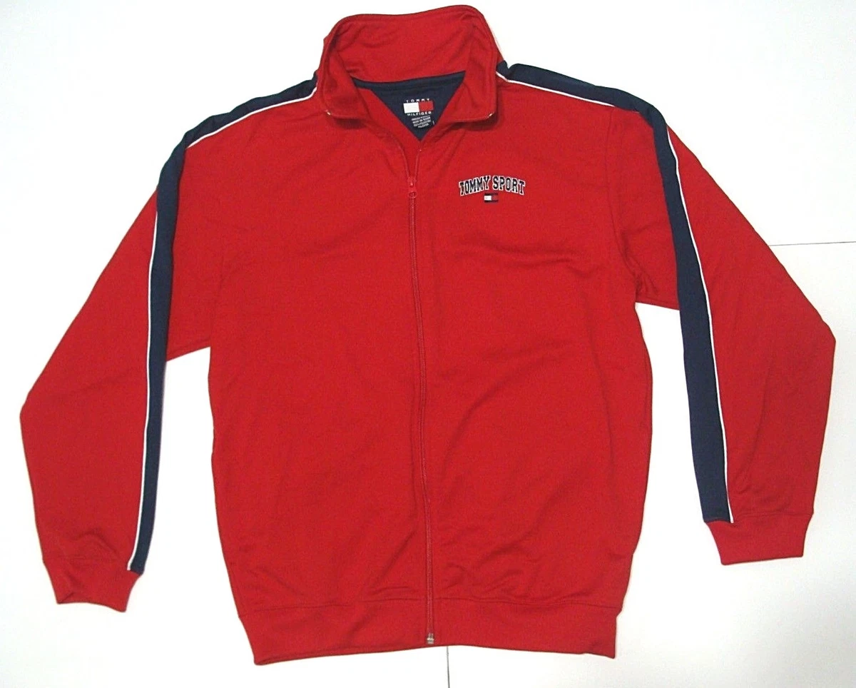 🔴Vintage🔵 TOMMY HILFIGER SPORT Track warm-up jacket sweats coat size L | eBay