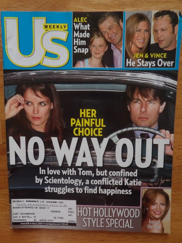 US WEEKLY MAGAZINE 5-7-07 TOM CRUISE, KATIE HOLMES, ALEC BALDWIN, JENNIFER ANIST