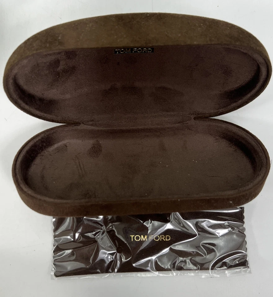 Tom Ford Marrón Gamuza Gafas SOLO Estuche con Paño de Limpieza Foto 3 de 4
