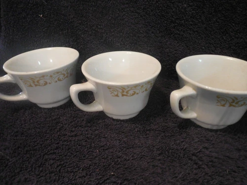 Vintage Sterling Vitrified Tea Cups -Made In E. Liverpool, Ohio Restaurant ware 