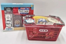 New H-E-B Beyond Imagination Partner Accessory Set Play HEB Hand Shopping Basket