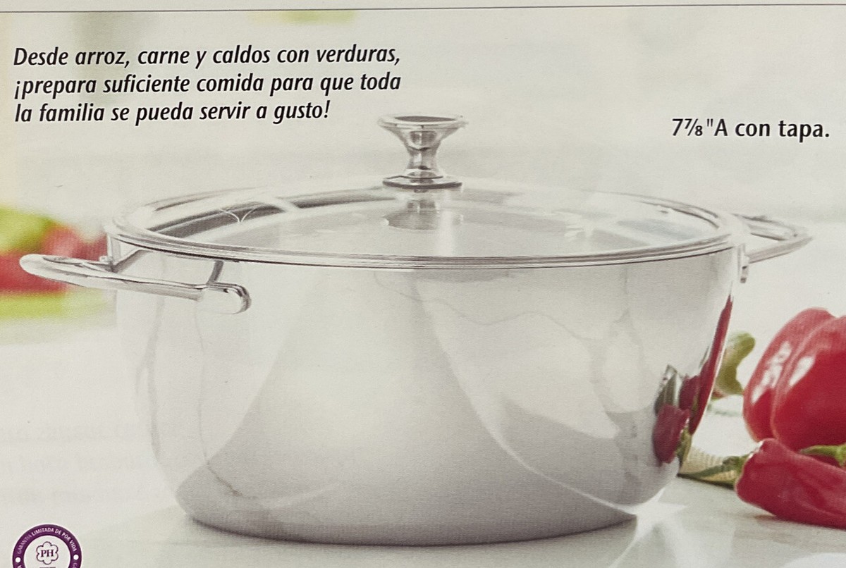 Princess House Stainless Steel Cookware 8QT 12” Item#5823 OLLA DE