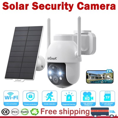 ieGeek 360° PTZ Überwachungskamera Aussen 2K 3MP HD WLAN Kamera mit PIR Alexa