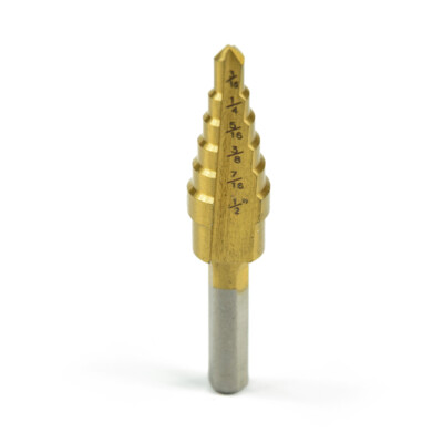 3/16'' to 1/2'' Titanium Step Drill Bit Unibit High Speed 6 Different Sizes