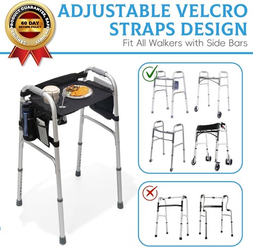 Tray for Walkers for Seniors with Cup Holder - Walker Accessories Mobility Trays - Picture 6 of 6
